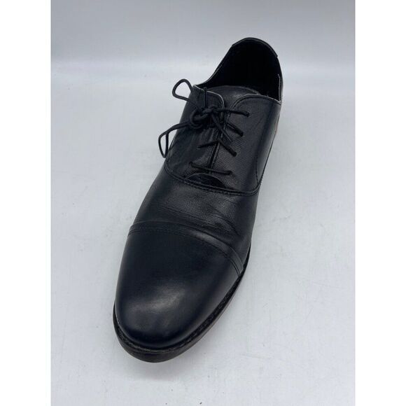 Steve Madden Finnch Men Black Leather Shoe Size 12 - Picture 1 of 7